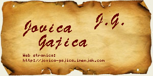 Jovica Gajica vizit kartica
